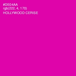 #DE04AA - Hollywood Cerise Color Image