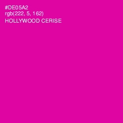 #DE05A2 - Hollywood Cerise Color Image