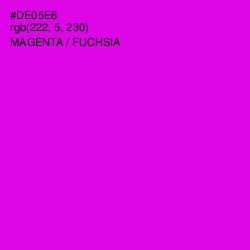 #DE05E6 - Magenta / Fuchsia Color Image