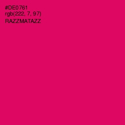 #DE0761 - Razzmatazz Color Image