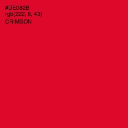 #DE082B - Crimson Color Image