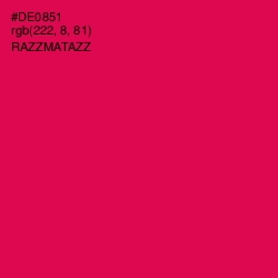 #DE0851 - Razzmatazz Color Image