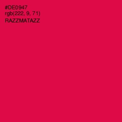 #DE0947 - Razzmatazz Color Image