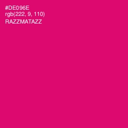 #DE096E - Razzmatazz Color Image