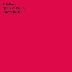 #DE0A47 - Razzmatazz Color Image