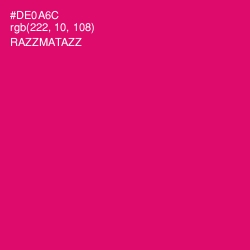 #DE0A6C - Razzmatazz Color Image