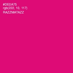 #DE0A75 - Razzmatazz Color Image