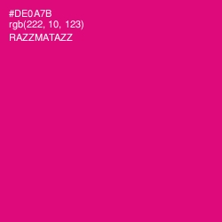 #DE0A7B - Razzmatazz Color Image