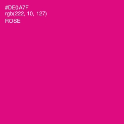 #DE0A7F - Rose Color Image