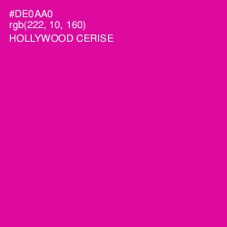 #DE0AA0 - Hollywood Cerise Color Image