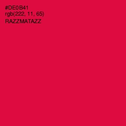 #DE0B41 - Razzmatazz Color Image