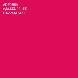 #DE0B59 - Razzmatazz Color Image