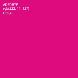 #DE0B7F - Rose Color Image