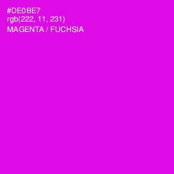 #DE0BE7 - Magenta / Fuchsia Color Image