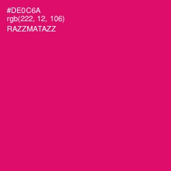 #DE0C6A - Razzmatazz Color Image