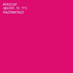#DE0C6F - Razzmatazz Color Image