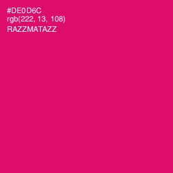 #DE0D6C - Razzmatazz Color Image