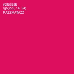 #DE0E5E - Razzmatazz Color Image