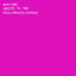 #DE10BC - Hollywood Cerise Color Image