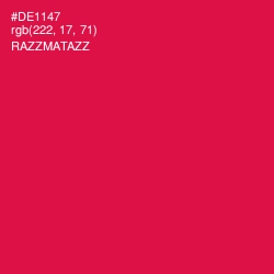 #DE1147 - Razzmatazz Color Image