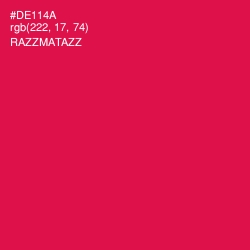 #DE114A - Razzmatazz Color Image