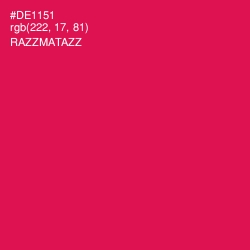 #DE1151 - Razzmatazz Color Image