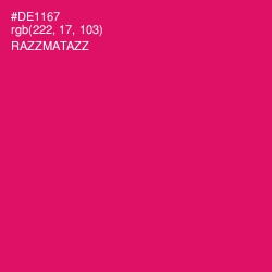 #DE1167 - Razzmatazz Color Image