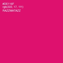 #DE116F - Razzmatazz Color Image