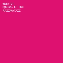 #DE1171 - Razzmatazz Color Image