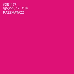 #DE1177 - Razzmatazz Color Image