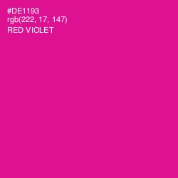 #DE1193 - Red Violet Color Image