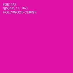 #DE11A7 - Hollywood Cerise Color Image