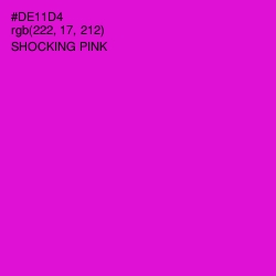 #DE11D4 - Shocking Pink Color Image