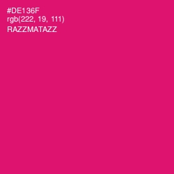 #DE136F - Razzmatazz Color Image