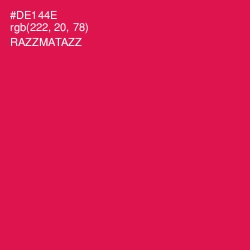 #DE144E - Razzmatazz Color Image