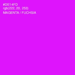 #DE14FD - Magenta / Fuchsia Color Image