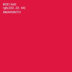 #DE1640 - Amaranth Color Image