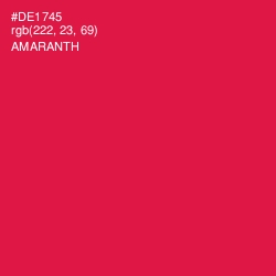 #DE1745 - Amaranth Color Image