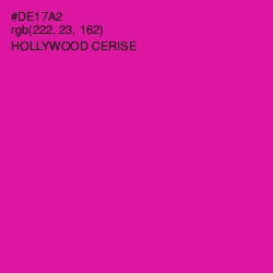 #DE17A2 - Hollywood Cerise Color Image