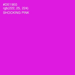 #DE19E0 - Shocking Pink Color Image