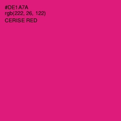 #DE1A7A - Cerise Red Color Image