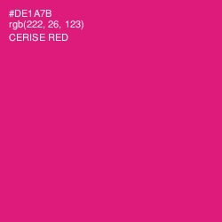 #DE1A7B - Cerise Red Color Image