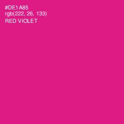 #DE1A85 - Red Violet Color Image