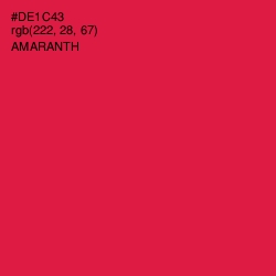 #DE1C43 - Amaranth Color Image