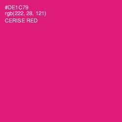#DE1C79 - Cerise Red Color Image