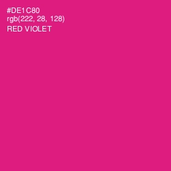 #DE1C80 - Red Violet Color Image