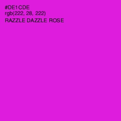 #DE1CDE - Razzle Dazzle Rose Color Image