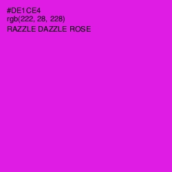 #DE1CE4 - Razzle Dazzle Rose Color Image