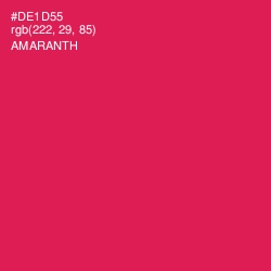 #DE1D55 - Amaranth Color Image