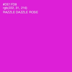 #DE1FD8 - Razzle Dazzle Rose Color Image